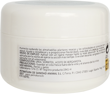 Crema Humectante de Almohadillas Plantares y Callosidades Pet Natura 75ml